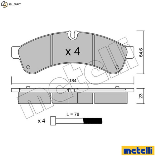 Brake pad set - pad,