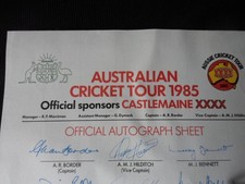 OFFICIAL AUTOGRAPH SHEET