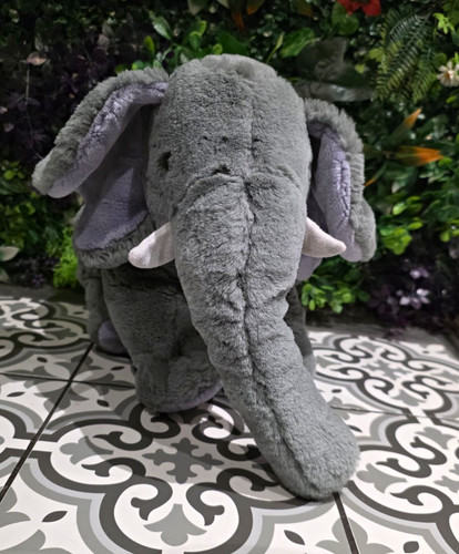 Grey elephant plush - soft, toy