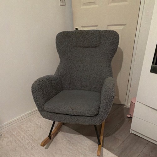 Grey upholstered rocking - grey,