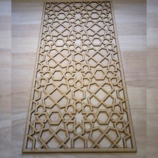 Geometric Arabic Decorative Screen Radiator Cabinet Panel Wall Art MDF 0105