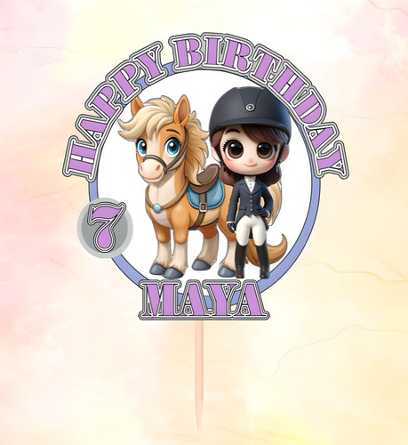 Personalised horse rider girl - personalised,
