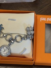 Folli Follie Charm Bracelet Watch – Silver Tone with Crystals
