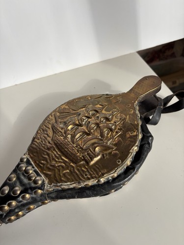 Antique bellows fire blower - bellows,
