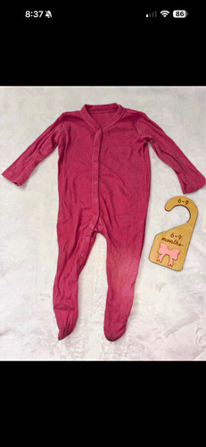 Nutmeg pink ribbed - nutmeg, footed