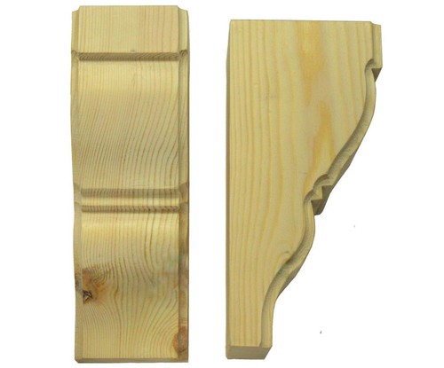 Wooden corbels timber shelf - wooden,