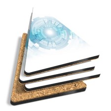 4x Triangle Coasters - Computer Technology Concept Eye #21100