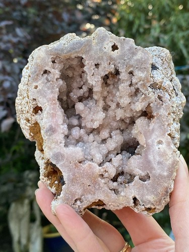 Pink amethyst double druzy - amethyst,