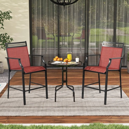 Fabric bar stool set with - 2,