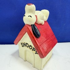 Peanuts Snoopy DOG ON HOUSE Coin Bank Money Box 1970