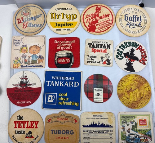 Vintage beer mats mixed - vintage,