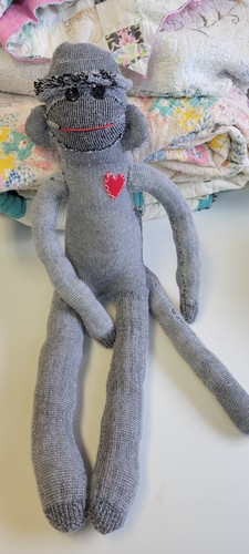 Handmade sock monkey with - monkey,