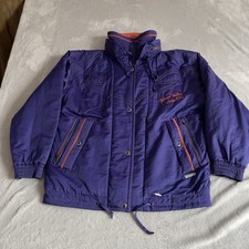Colmar Vintage Ski Jacket Women's Large Purple Hooded Full Zip Made in Italy