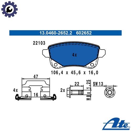 Brake pad set disc - disc,
