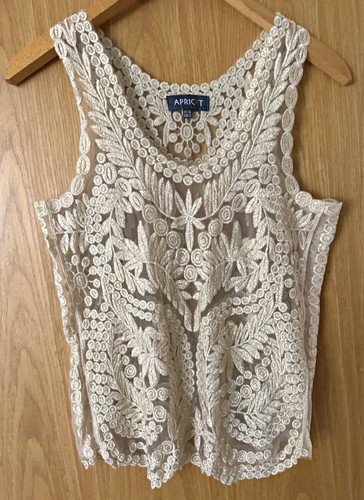 Apricot beige floral - beige,