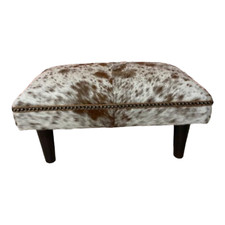 Genuine Brown & Cream Cow Hide