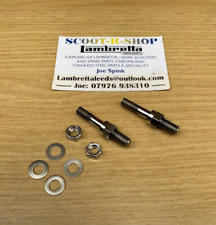 LAMBRETTA FORK LINK STUDS STAINLESS STEEL & NUTS - WASHERS. FREE POST.