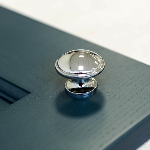 Chrome kitchen cupboard knob - kitchen,