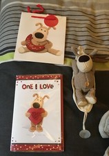 BOOFLE IN HAMMOCK, LARGE CARD, LOVE YOU MOON & BACK GIFT BAG VALENTINE SET OF 3