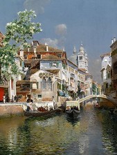 GONDOLAS ON A VENETIAN CANAL