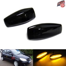 2x Black Smoked Side Indicator