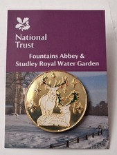National Trust FOUNTAINS ABBEY Christmas Deers Charity Pin Badge. Free Post