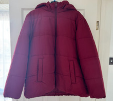 Marks & Spencer Ladies Short Puffa Coat Deep Red Size 22