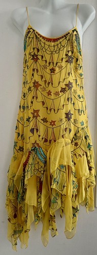 Zandra rhodes yellow - yellow, silk