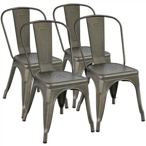Metal dining chairs for indoor - metal,