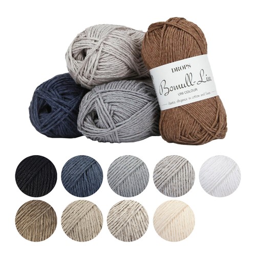Drops bomull lin wool yarn - bomull-lin,