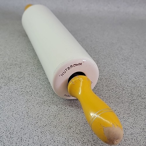 Nutbrown vintage rolling pin - vintage,
