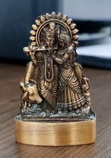 Radha krishna idol brown - krishna,