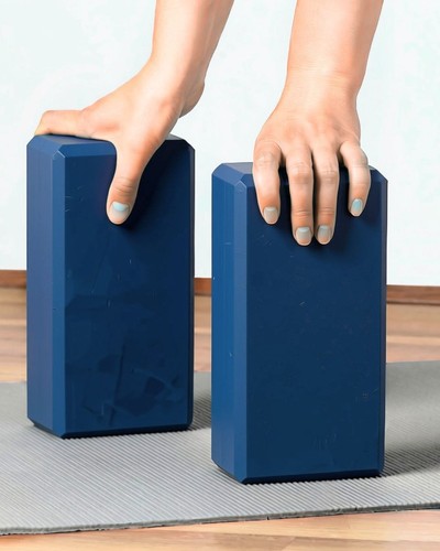 Blue large yoga brick - blue,