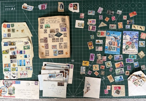 Old collection stamps - collection, from
