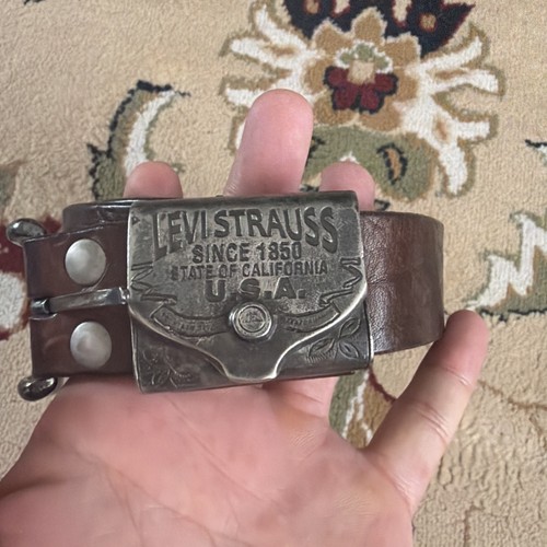 Levi brown leather belt - brown, &