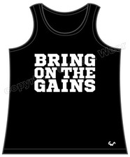 BRING ON THE GAINS Vest weight training lifting fitness gym mens MMA UFC BNWT