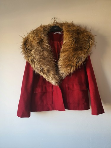 Womens red coat with - womens,