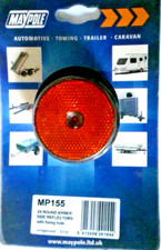 Maypole MP155 -  2 Round AMBER side reflectors  -  CARAVAN TRAILER VAN