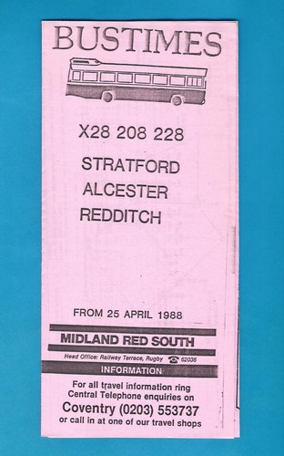 Bus timetable midland red - -,