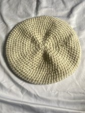 Hand Crochet Cream Beret