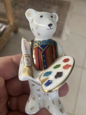 Royal Crown Derby, miniature teddy bear, Claude the Artist