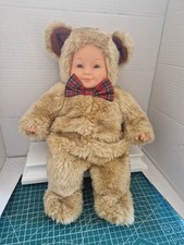 Anne Geddes Baby Doll Bear & Bowtie. 1996. Blue Eyes. Very Good Condition