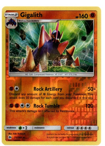 Gigalith 149 holo - rare, sm