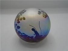 Early John Ditchfield Glasform Iridescent Paperweight Signed Dated 82 Marked S