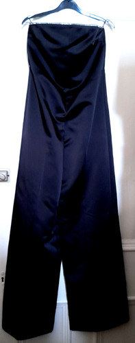 Zara black satin wide leg - satin,