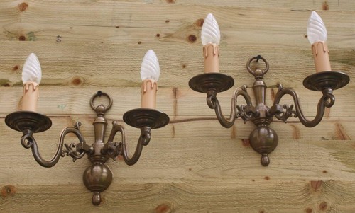 Vintage femish wall lights two - wall,