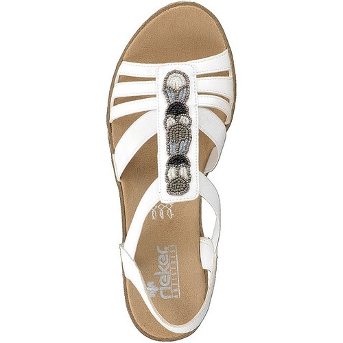 Rieker ladies white low wedge - rieker,