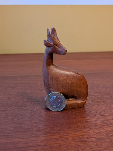 Vintage mini hand carved teak - vintage,