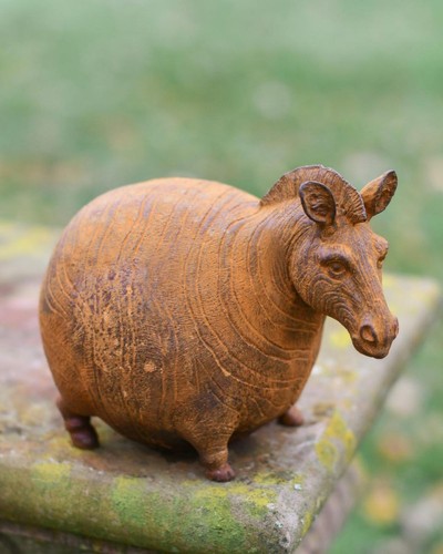 Chubby zebra garden sculpture - zebra,
