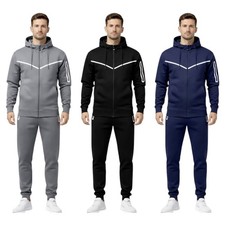 Mens tracksuit hooded - full, zip